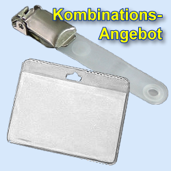 Ausweishalter Kombiangebot Ausweishllen und Clips