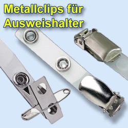 Metallclips fuer Ausweishalter