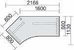 4-4 C-Fuss-Flex-Schreibtisch