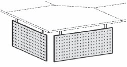 9-4 Schreibtisch Knieraumblende gelocht