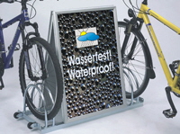 Fahrradständer mit Werbemöglichkeit