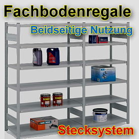 Fachbodenregale Metallregale beidseitig Stecksystem