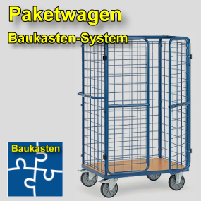 Rollwangen Gitterwagen Paketwagen-Baukastensystem  Rollwangen