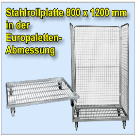 Stahlrollbehaelter Europaletten