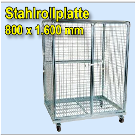 Stahlrollplatte 800 x 1.600 mm