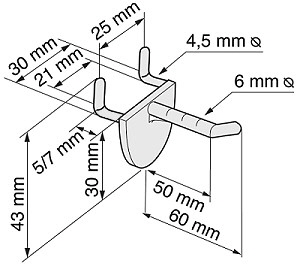 112500 Zeichnung Lochwandhaken