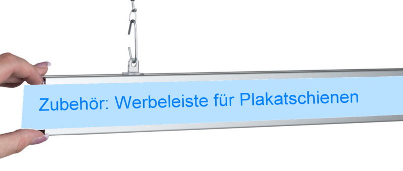 Plakatschiene-50-mm-20-0159-2 mit Werbeleiste