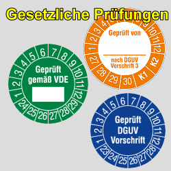 Prfplaketten  Gesetzliche Pruefungen