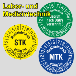 Prfplaketten Medizintechnik