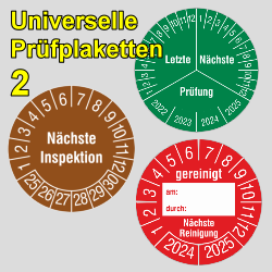 Universelle Prfplaketten 2