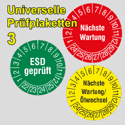 Universelle Prfplaketten 3