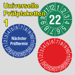 Universelle Prfplaketten