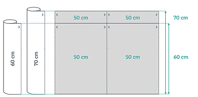 60-70-rzterollen  rztekrepp, Lagerungsrollen