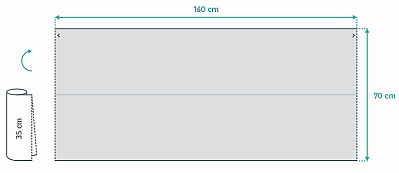 70x160-Zeichnung- rztekrepp, Lagerungsrollen